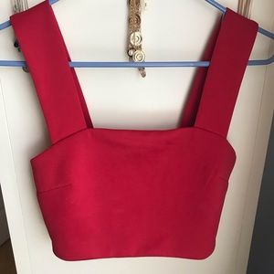 ✨NEVER WORN Red Showpo Cropped Top ✨